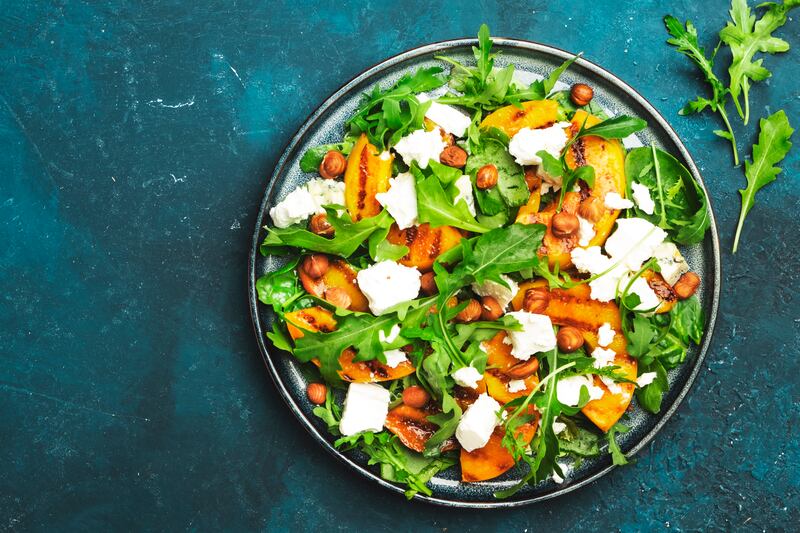 Griddled nectarines, rocket and feta make a tasty summer salad combination. Photograph: iStock