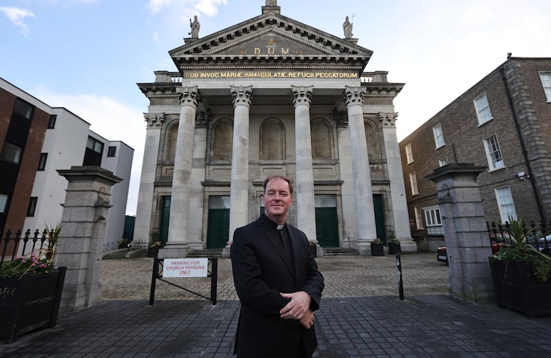 Fr Andrew O’Sullivan at the Church of Mary Immaculate, Rathmines Road Lower, Dublin. Photograph Nick Bradshaw/The Irish Times