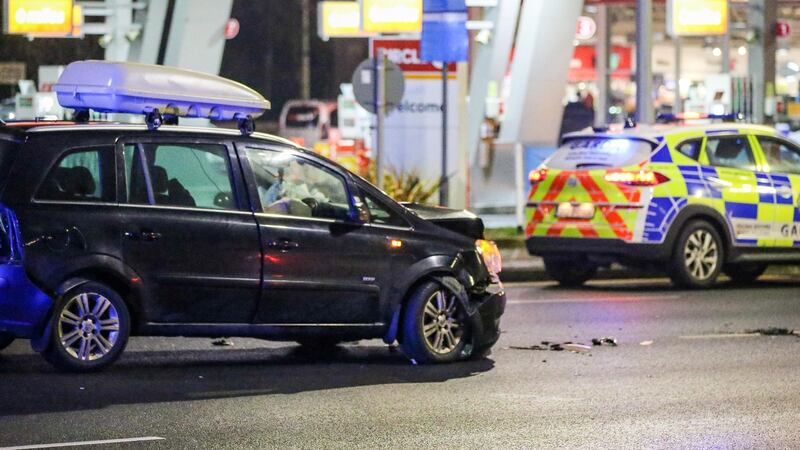 The truck initially hit a number of vehicles outside Terminal One before making its way to the nearby Circle K garage where more were hit. Photograph: Damien Storan