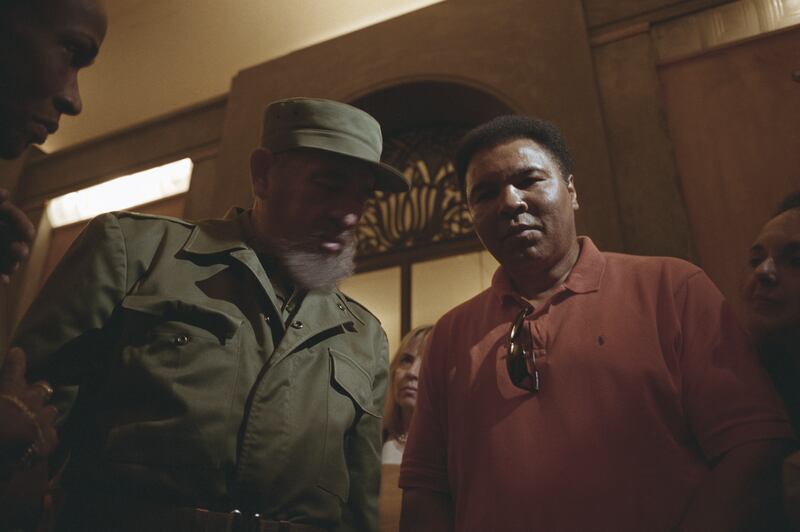 Former Cuban leader Fidel Castro with Muhammad Ali in Havana in 1996. Photograph: David Turnley/Corbis/VCG via Getty Images