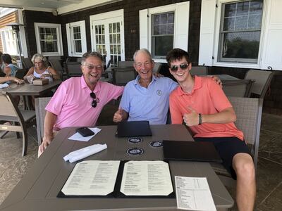 John Cotter with his son, and a friend who will be visiting Ireland, for the first time, in May with them.