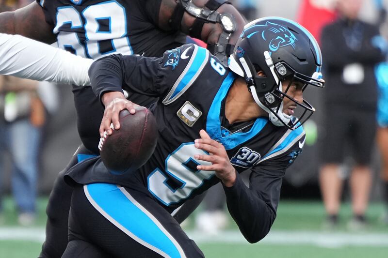 Bryce Young of the Carolina Panthers seems to have benefited from his benching. Photograph: Matt Kelley/Getty Images