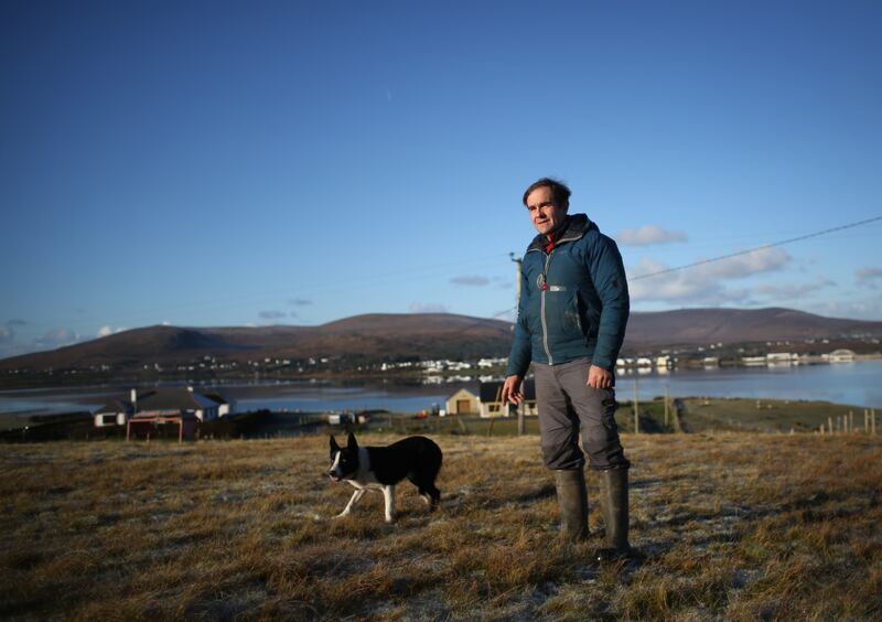 Paul Walker at work on Achill Island. Photograph: Bryan O'Brien