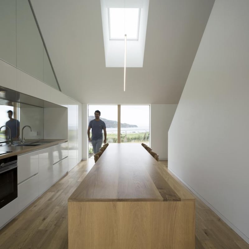 Minimalist: Darragh Breathnach in the home he designed for his parents, Jim and Eilish Walsh