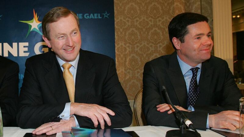 Fine Gael and Labour believe they have won significant concessions from IAG and a sale of the State’s 25 per cent stake in Aer Lingus is looking increasingly likely. Minister for Transport Paschal Donohoe (right) is to present a report on the deal to Cabinet later, Taoiseach Enda Kenny confirmed.  Photograph: Brenda Fitzsimons/The Irish Times.