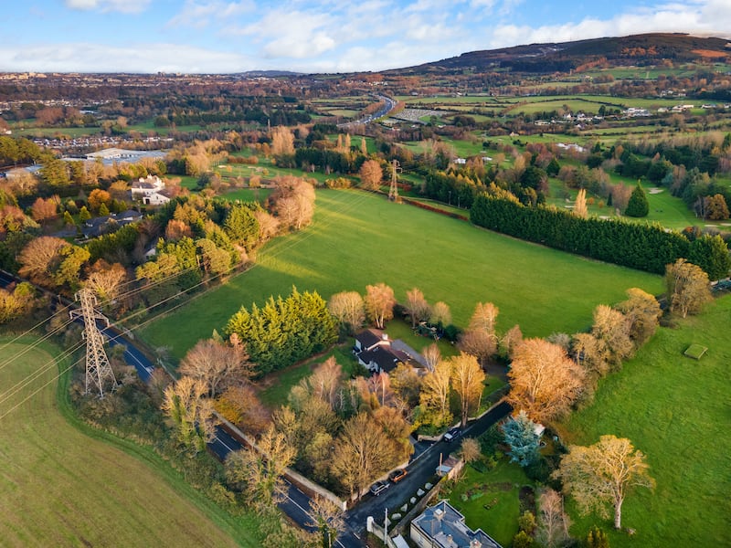 The house has views to the foothills of the Dublin mountains