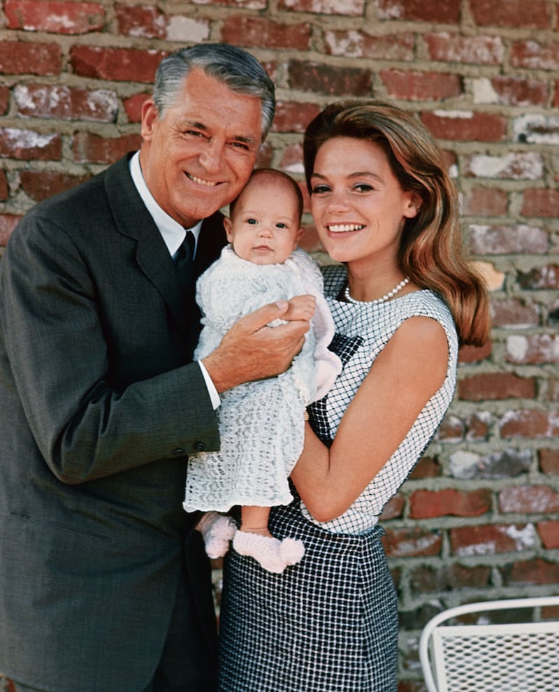 Cary Grant with baby Jennifer and Dyan Cannon in 1966. Photograph: Bettmann Archive