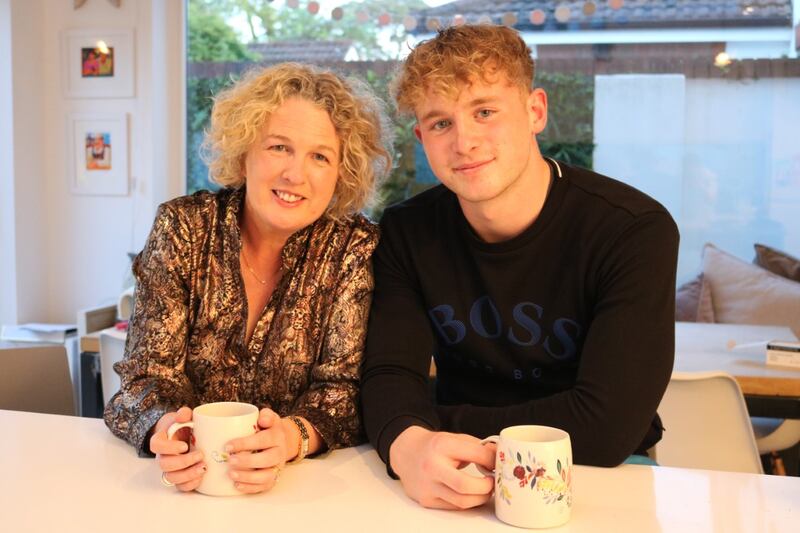 Una Clifford and her son Sean. Photograph: Sally O'Herlihy