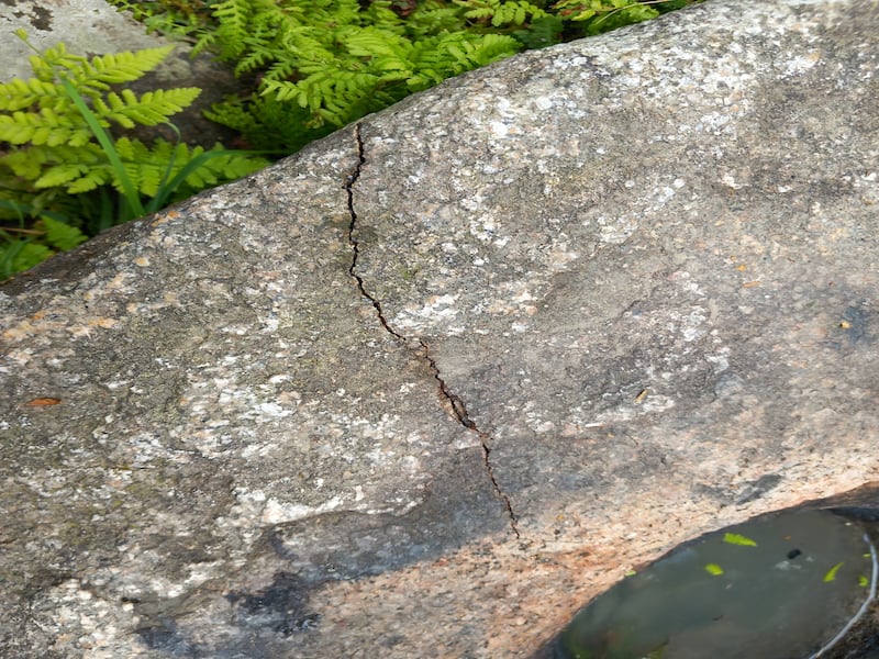 The boulder is now susceptible to freezing and thawing in the months ahead. Photograph: Aoife Patterson/Pat Reid