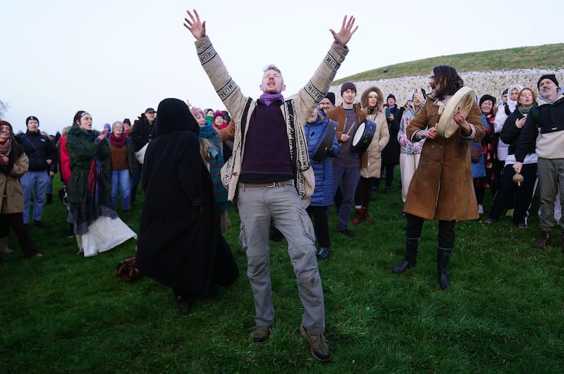 Hundreds gathered at Newgrange. Photograph: Brian Lawless/PA Wire