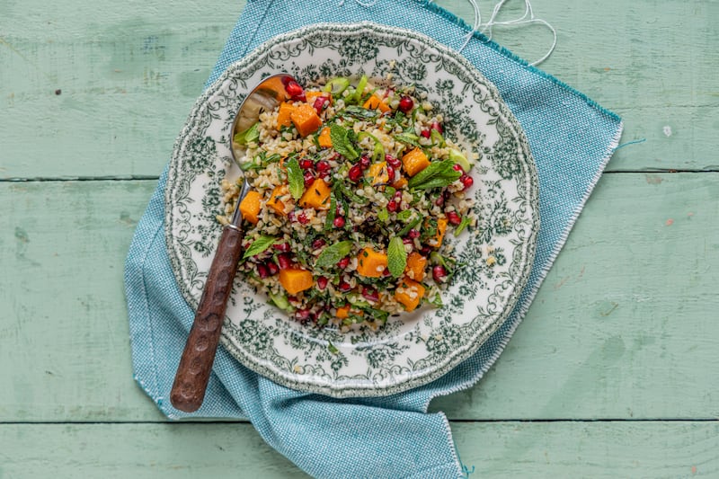 Freekeh with cumin and clementine. Photograph: Harry Weir