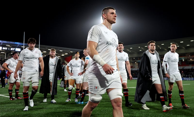 Ulster's Nick Timoney dejected. Photograph: James Crombie/Inpho