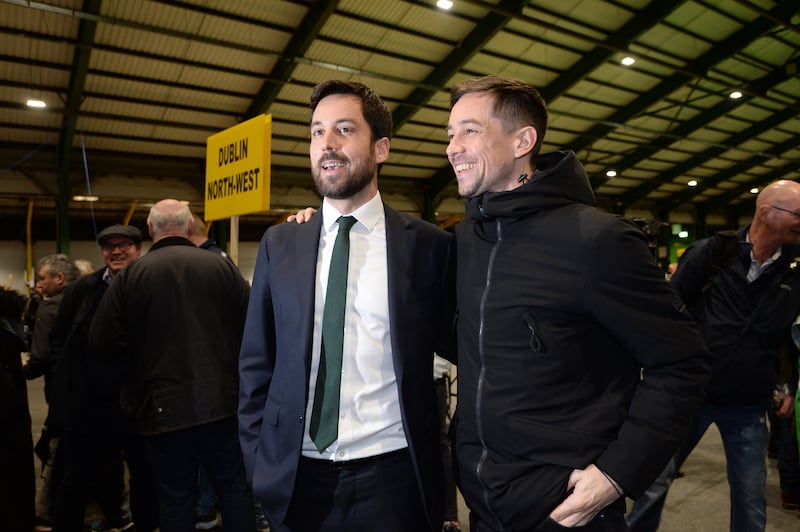 Killian Scott with his brother, former Fine Gael minister for housing, Eoghan Murphy. Photograph: Dara Mac Dónaill