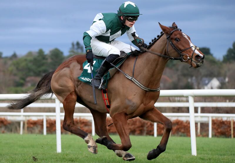 Winter Fog ridden by Kieran Callaghan on their way to winning the Handicap Hurdle at Leopardstown in December. Photograph: PA