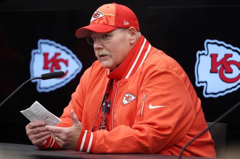 Kansas City Chiefs heads coach Andy Reid. Photograph: Alex Grimm/Getty Images