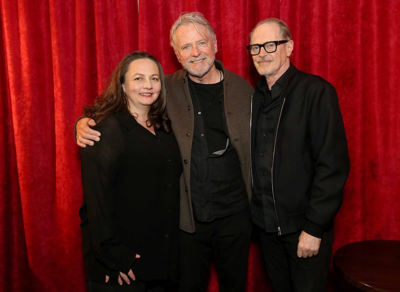 Love at First Sight: Caitríona McLaughlin with Aidan Quinn and Steve Buscemi at the Abbey. Photograph: Mark Stedman