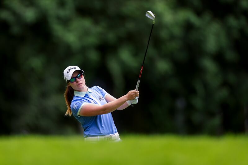 Leona Maguire hits an approach shot on the 14th hole during the third round of the KPMG Women's PGA Championship at Sahalee Country Club on Saturday in Sammamish, Washington. Photograph: Ezra Shaw/Getty Images