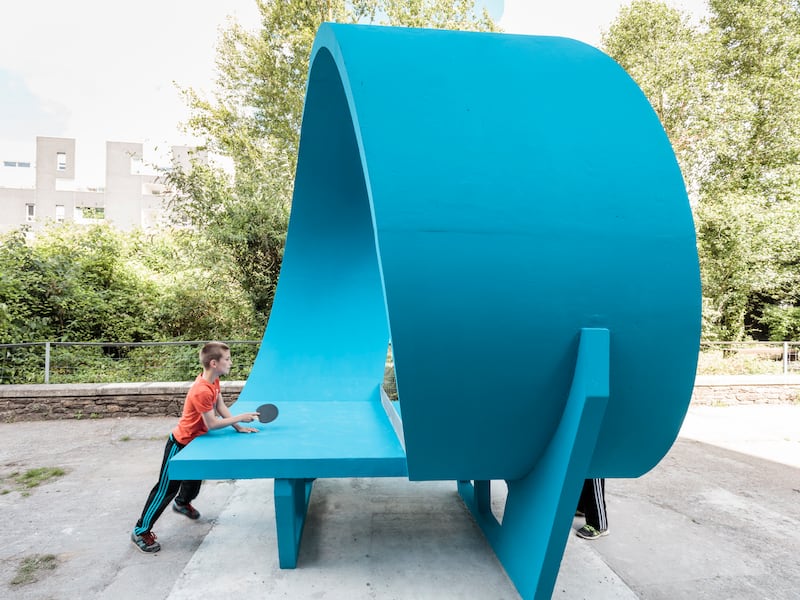 Ping-pong park, at Quai Mitterrand. Photograph: Franck Tomps/LVAN