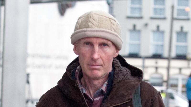 Frank Doyle, who owned the land where the remains of Elaine O’Hara were found,  leaving Dublin Central Criminal Court after he gave evidence in the trial of Graham Dwyer. Photograph: Collins Courts