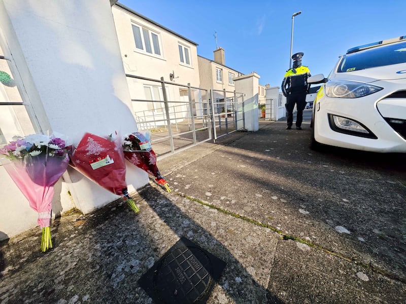 Pictured flowers at the scene where a 32-year-old woman was found dead in her home in Baile Eoghain, Gorey, in the early hours of December 19th, 2024. Photograph: RollingNews