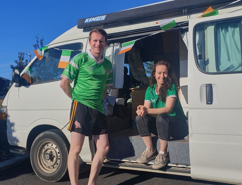 Oisin Mistéil and Orlaith Doherty had dreams of travelling to the Women's World Cup games in a camper van convoy, akin to Stuttgart 1988