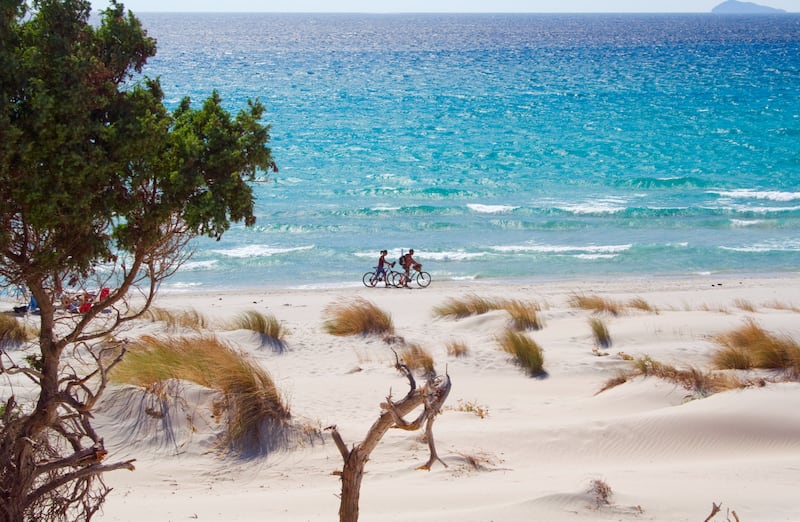 Afternoon idyll on Teulada beach, Sardinia. Photograph: iStock