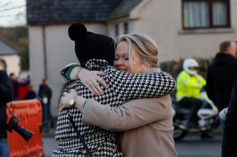 Lorraine Walsh, co-founder of the 221+ advocacy group, after the memorial service for Vicky Phelan. Photograph: Alan Betson

