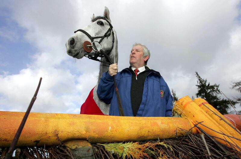 Trainer Oliver Brady and Ebadiyian. Photograph: Donall Farmer/Inpho