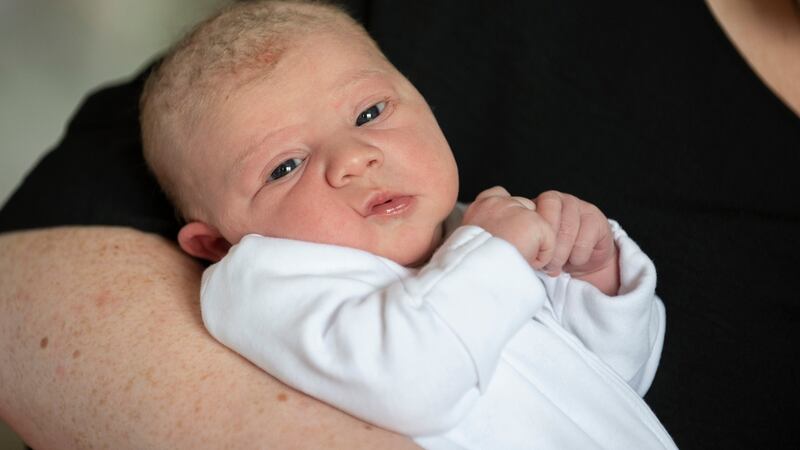 Maeve who was born three seconds past midnight on New Year’s Day, making her the first baby born in Ireland in 2019. Photograph: Ciara Wilkinson.