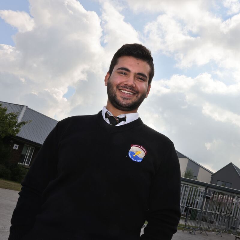 Mohammad Al Mostafa, a sixth-year student at Beaufort College in Navan, Co Meath. Photograph: Dara Mac Dónaill