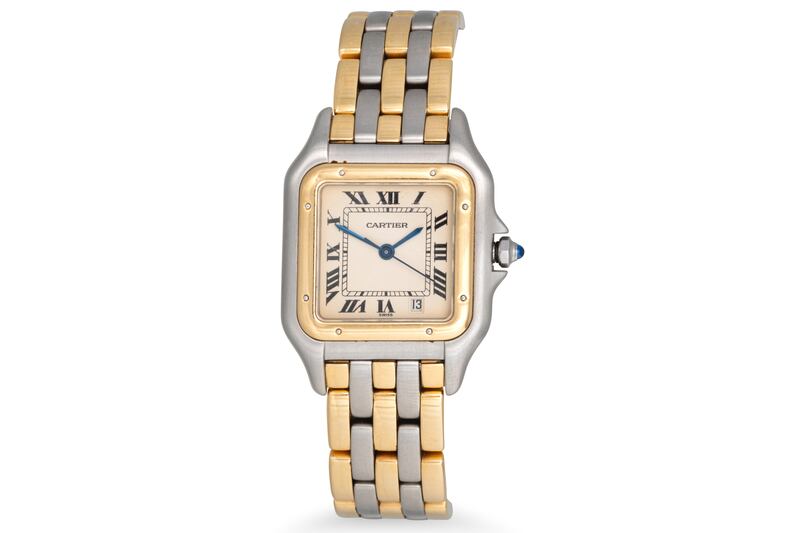 A lady’s Cartier stainless steel wristwatch with an estimate of €2,200-€2,400