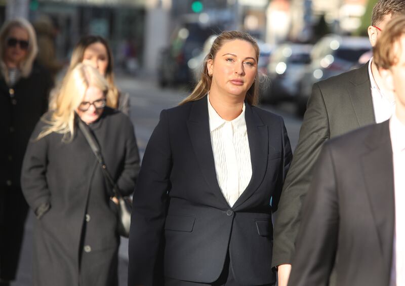 Nikita Hand outside the Four Courts in Dublin. Photo: Collins Courts