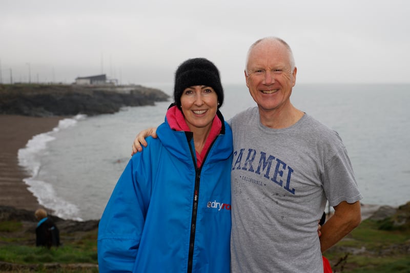 Mairéad Coughlan and Ciarán Lyons at Ladies Cove in Greystones. Photograph Nick Bradshaw