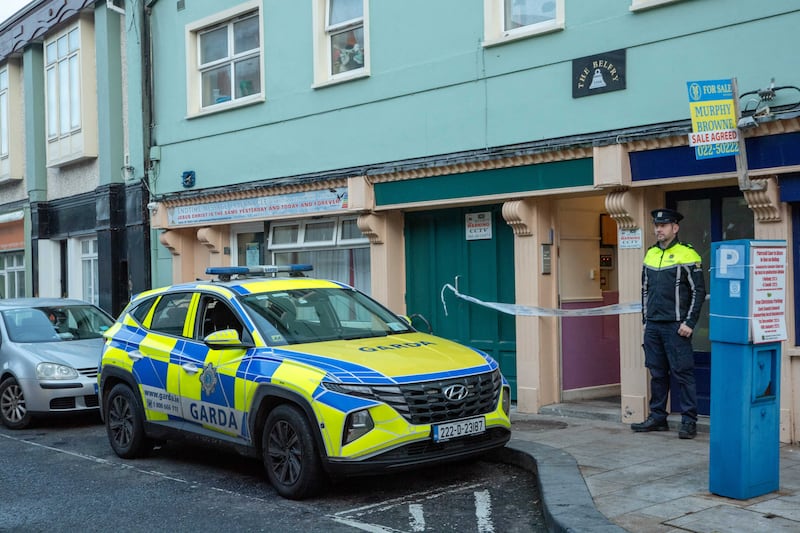 Gardai pictured at the Belfry apartments, Bridewell Lane, Mallow, Co Cork following the discovery of the body of Paula Canty on Friday. Photograph: Daragh Mc Sweeney/Provision