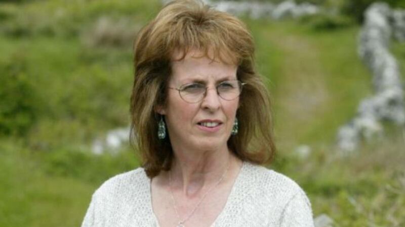 Galway poet Rita Ann Higgins photographed at an Spiddéal. Photograph: Joe O’Shaughnessy