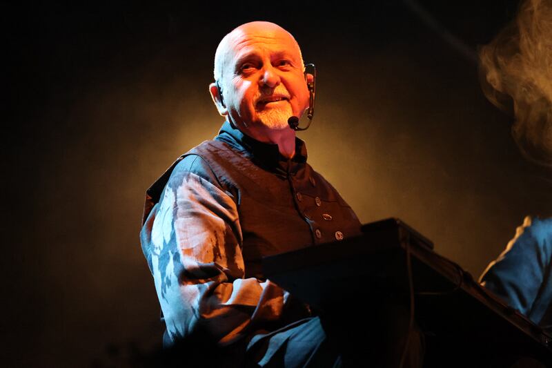 Peter Gabriel performing at the 3Arena in Dublin. Photograph: Nick Bradshaw