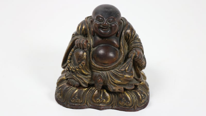 Chinese carved wooden Buddha made €13,000 at Fonsie Mealy