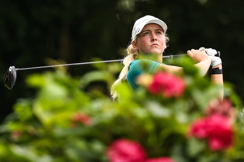 Sara Byrne: tees it up in the second stage of Q Series at Plantation Country Club in Venice, Florida. Photograph: Ben Brady/Inpho 