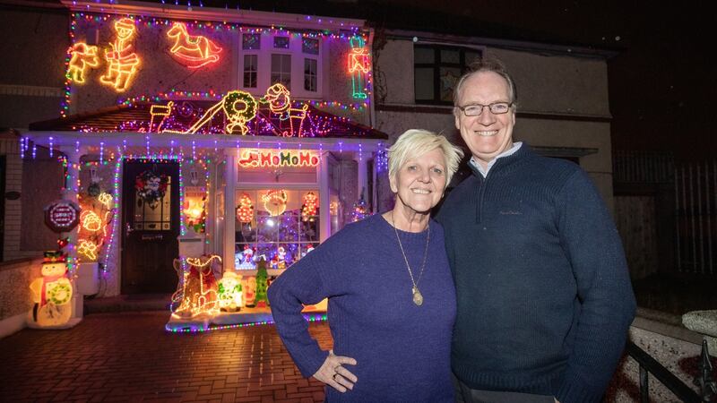 Valerie and James Geraghty outside their house on Clogher Road in Crumlin. Photograph: Bryan James Brophy