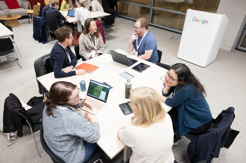 A workshop on exploring AI literacy in the classroom run by Adapt in November last year. Photograph: Paul Sharp/Sharppix