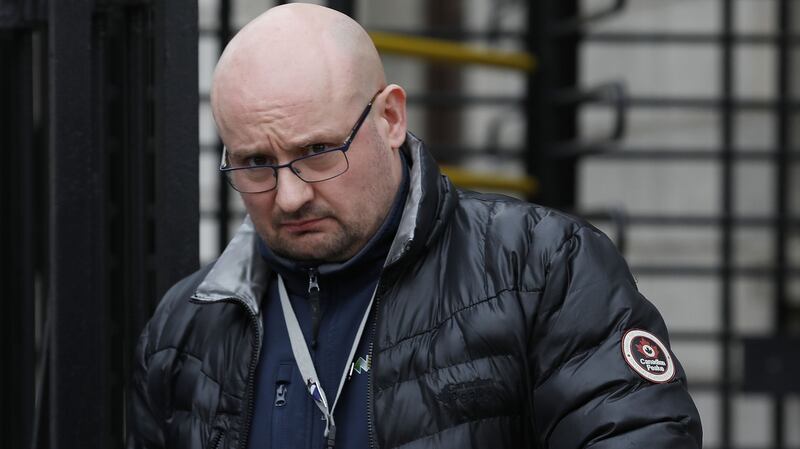 Irish Rail worker Darren Williams pictured at the Four Courts on Wednesday. Photograph: Collins Courts.