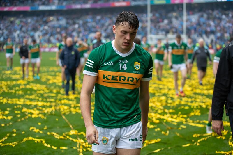 David Clifford leaves the pitch after Kerry's loss to Dublin in the All-Ireland final. Photograph: Morgan Treacy/Inpho