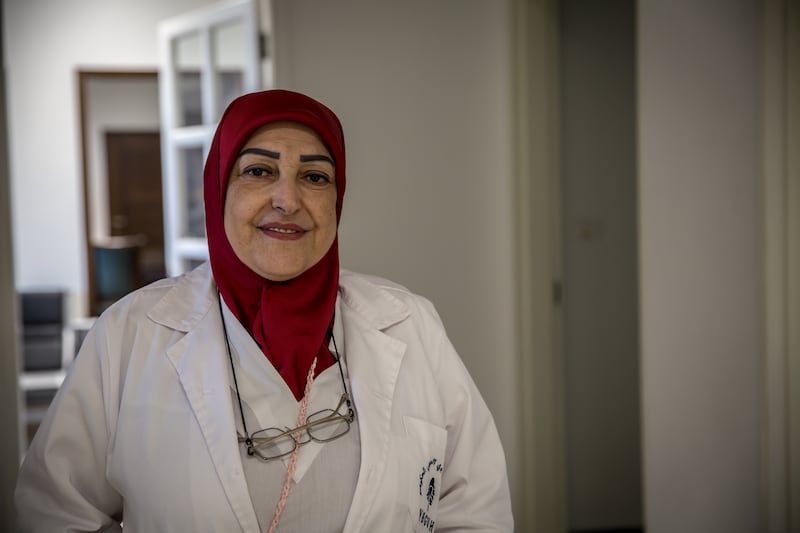 Salma Kamso, head of procurement in the Nabatieh Berri Governmental Hospital. She is one of dozens of staff who now  live in the hospital. Photograph: Sally Hayden