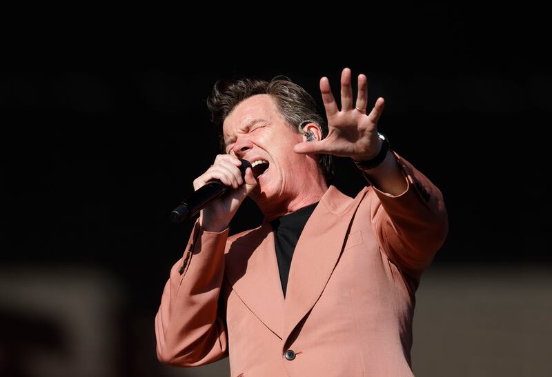 Rick Astley performing at Electric Picnic. Photograph: Alan Betson/The Irish Times

