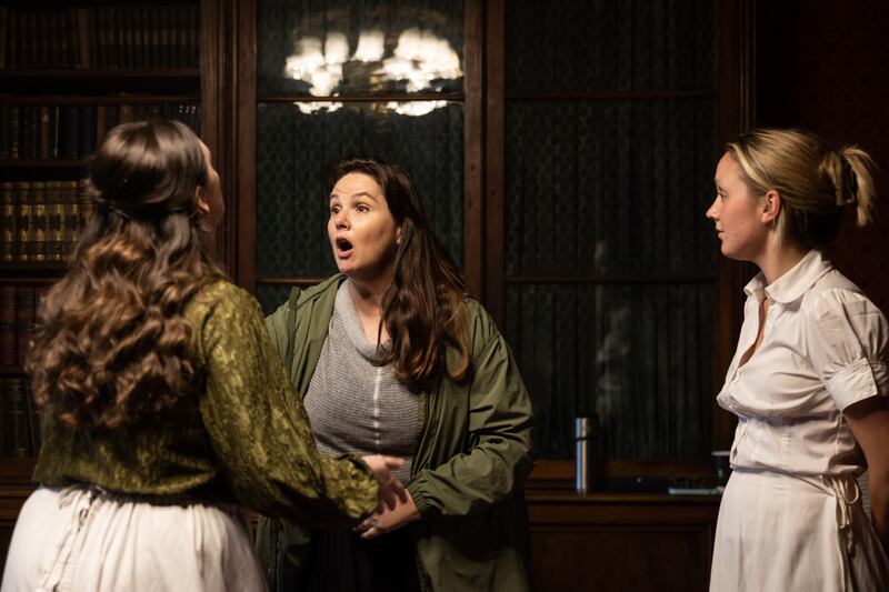 The Dead: Roseanna Purcell, Úna Kavanagh and Pattie Maguire in rehearsal. Photograph: Ste Murray
