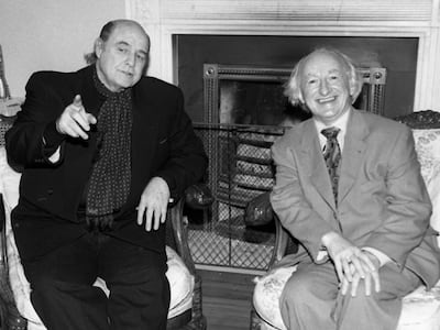 Marlon Brando with Michael D Higgins, then arts minister, in Cork in July 1997. Photograph: Getty