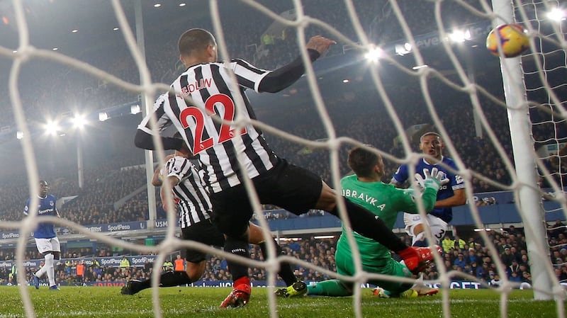 Richarlison equalises for Everton. Photo: Andrew Yates/Reuters