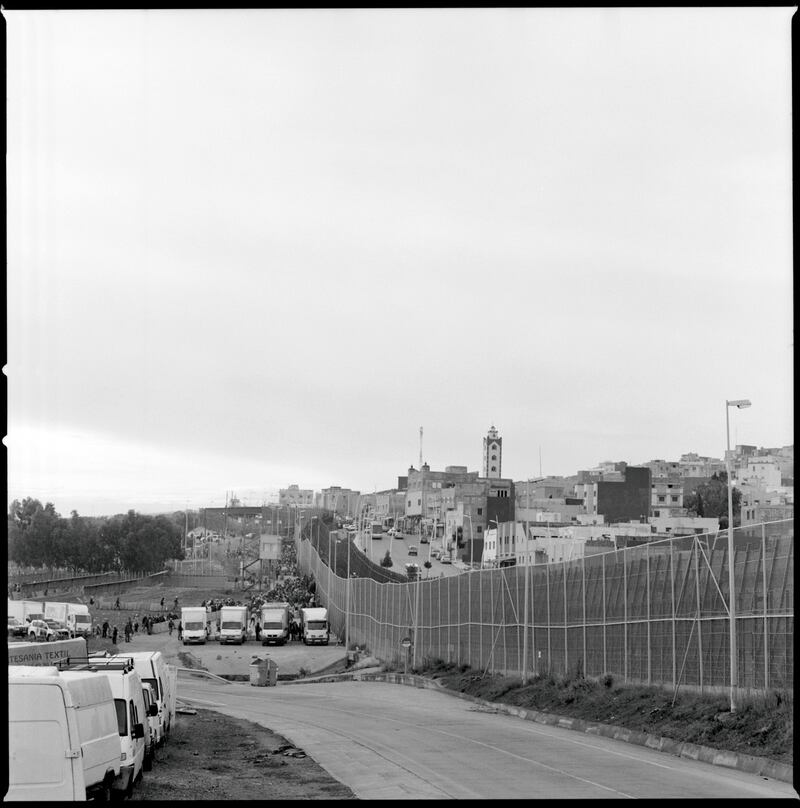 A view of the Barrio Chino border crossing.