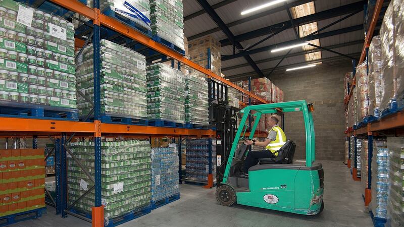 Foodcloud’s warehouse in Tallaght. Photograph: Dave Meehan