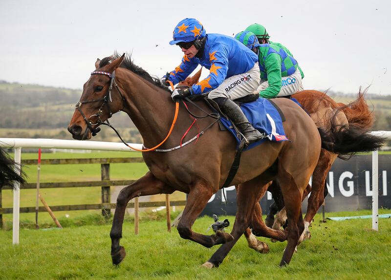 Denis O'Regan wins on Dreal Deal. Photograph: Caroline Norris/Inpho